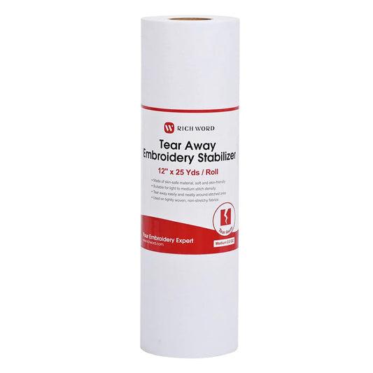 Tear Away Embroidery Machine Stabilizer Roll Package 2.0 oz