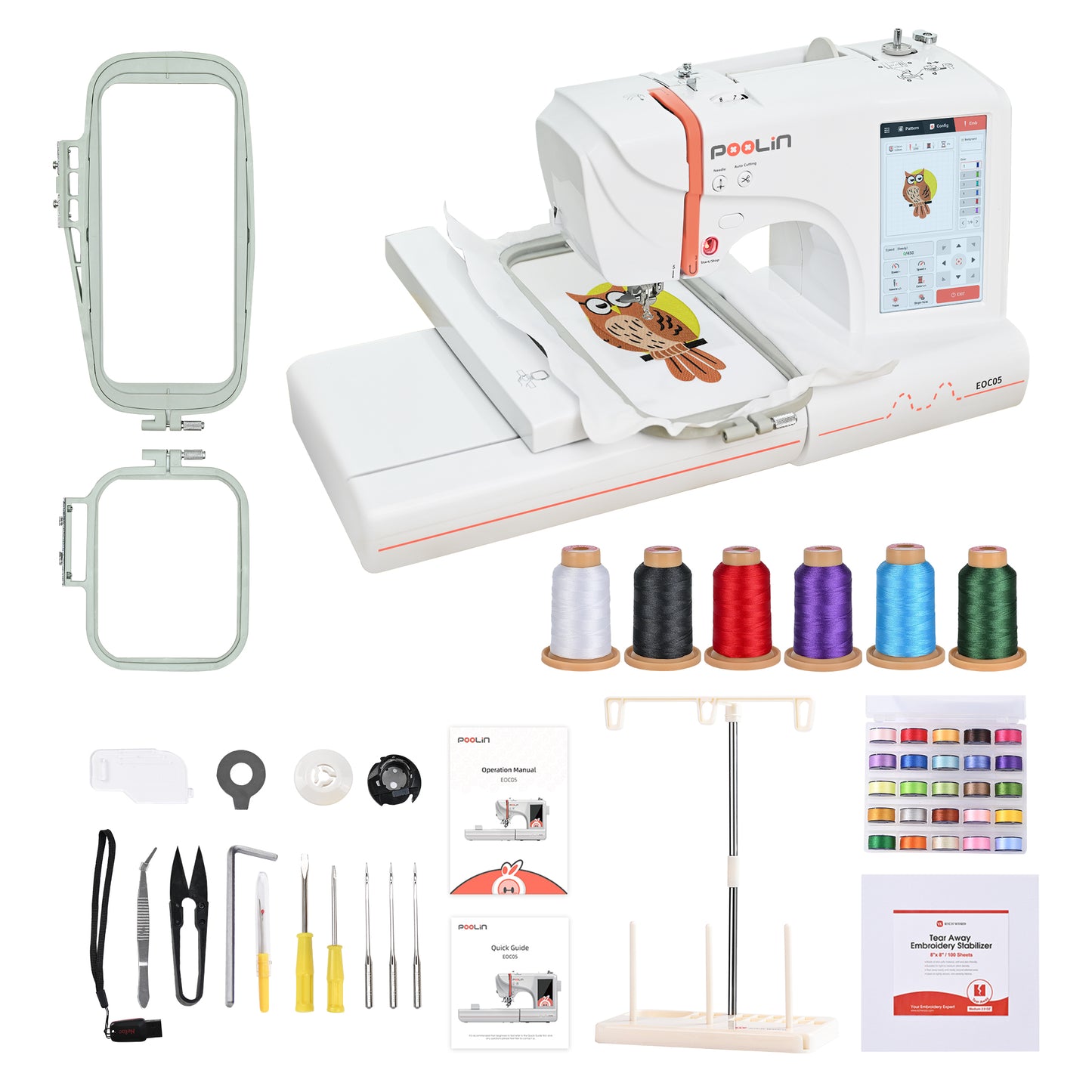 Poolin EOC05 Computerized Embroidery Machine – Perfect for Beginners & Home Creators
