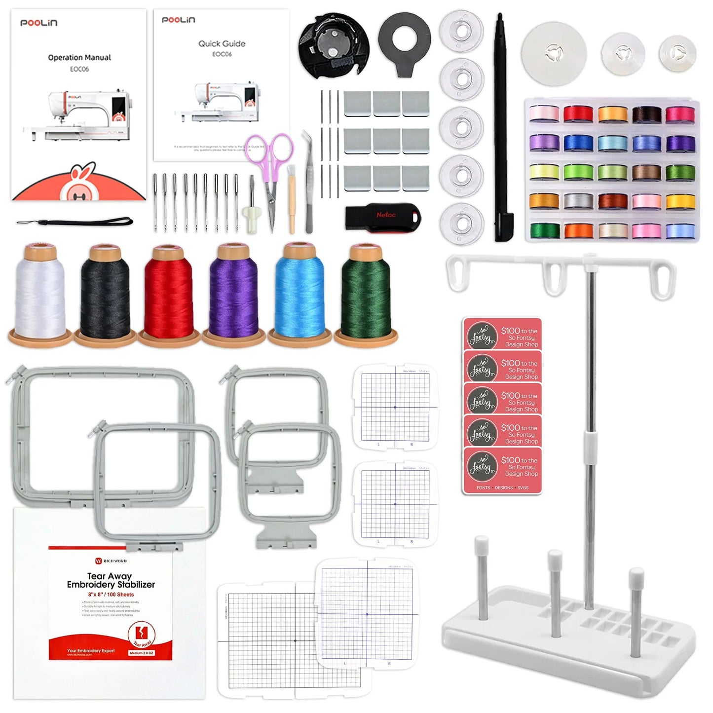Poolin EOC06 Computerized Embroidery Machine – Power Meets Precision for Home Business Creators