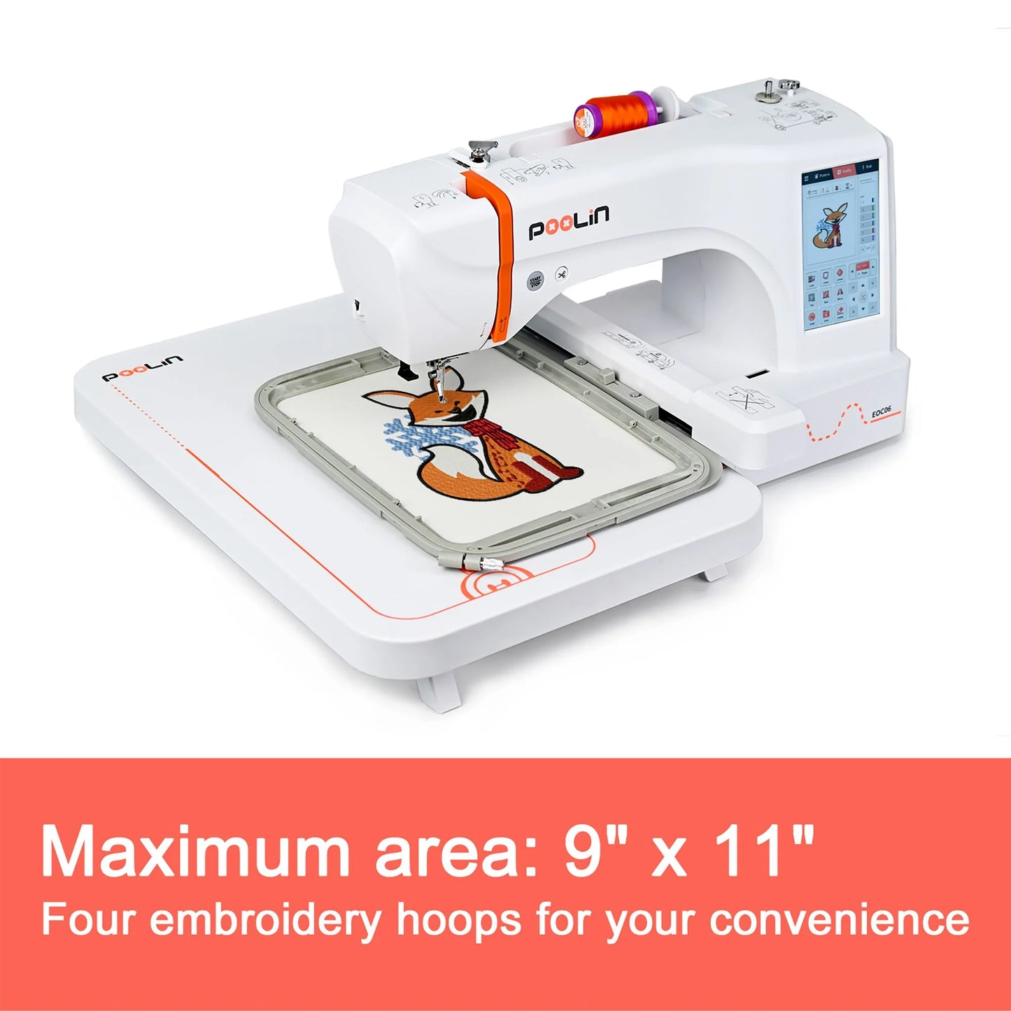 Poolin EOC06 Computerized Embroidery Machine – Power Meets Precision for Home Business Creators