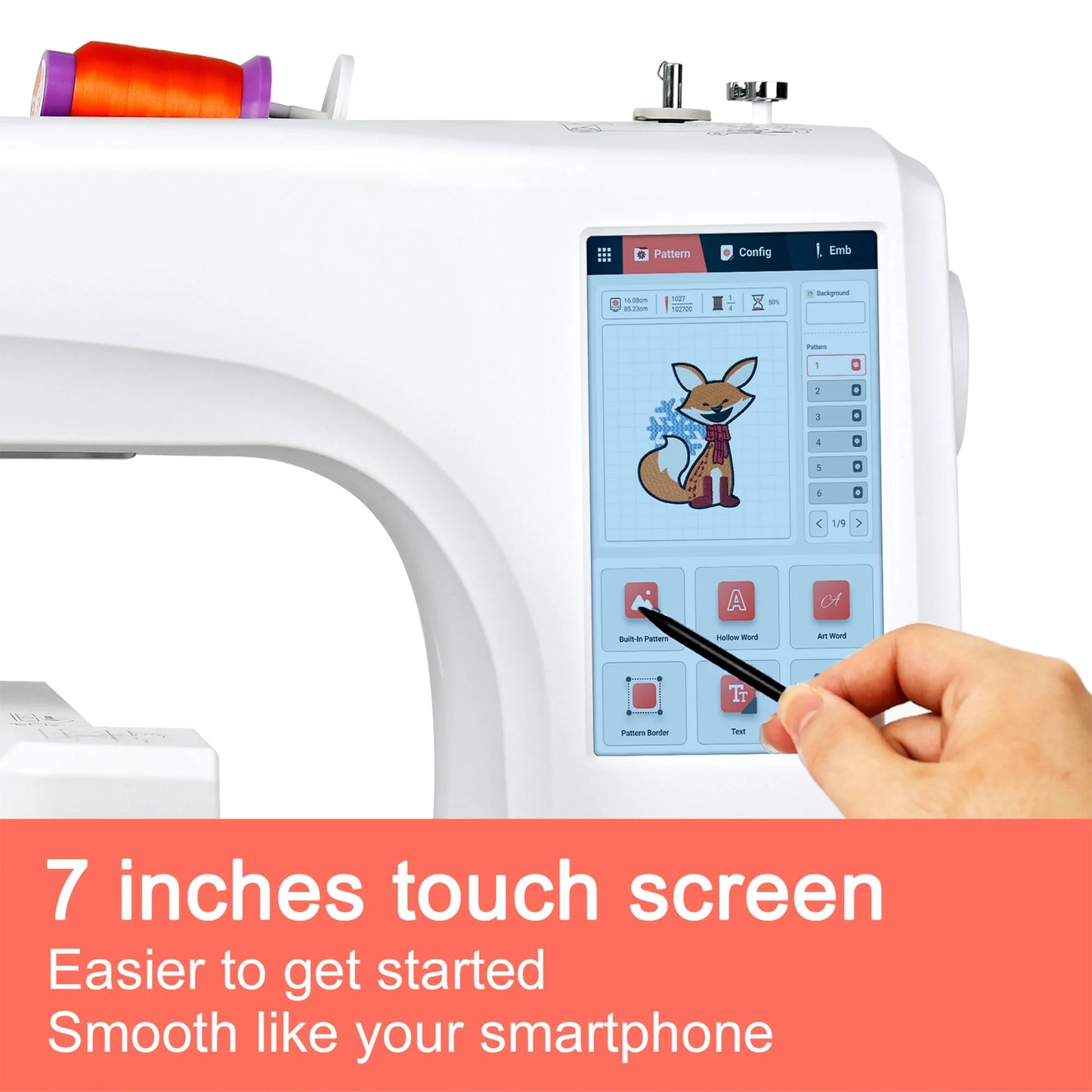 Poolin EOC06 Computerized Embroidery Machine – Power Meets Precision for Home Business Creators
