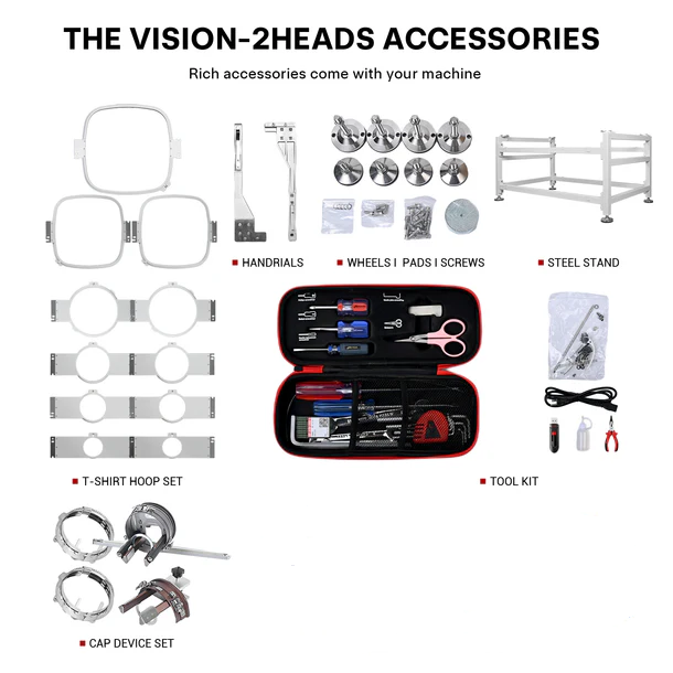 The (New) BAi Vision, Wilcom Ultimate Embroidery Bundle, Wilcom Embroidery Studio Decorating Perpetual License 2026, Enhanced Starter Kit, Mighty Hoop Starter Kit with 11"x13" &5.5", and shipping included!