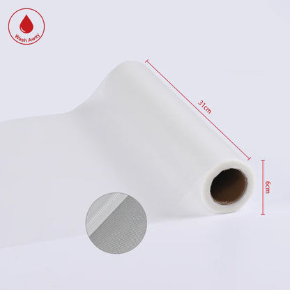 New Wash Away Water Soluble Embroidery Topping Film 12in*25Yards 35um Roll Package
