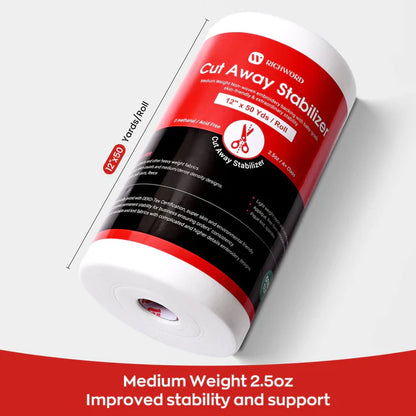 Cut Away Embroidery Machine Stabilizer Backing Roll Package 2.5oz 12in*50Yards*1pc