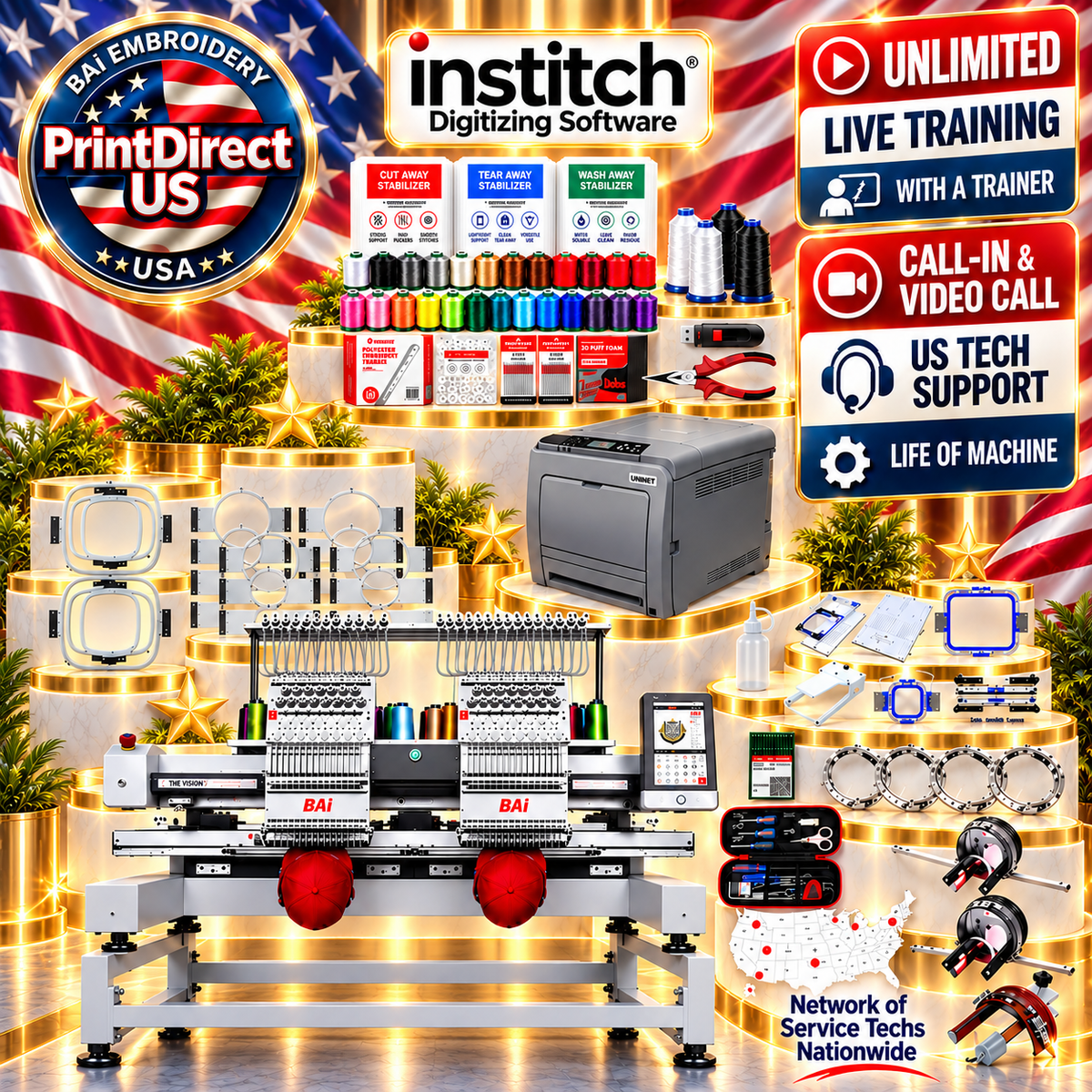 BAi Vision 2-Head Stitch & Print Bundle