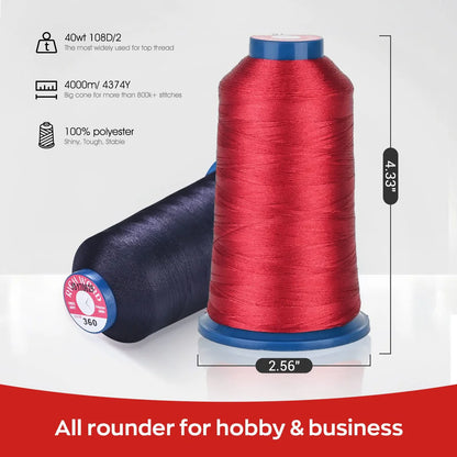 100 Individual colors 4000m 108D/2 40wt Richword Selected Polyester Embroidery Thread / Sewing Thread