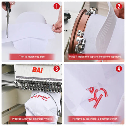 Cap Tear Away Stabilizer 4in*100Yards?1Roll?