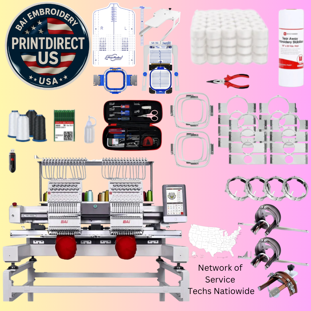 The (New) BAi Vision (2 Head), Shipping Included with Mighty Hoop Starter Kit 5.5 Included