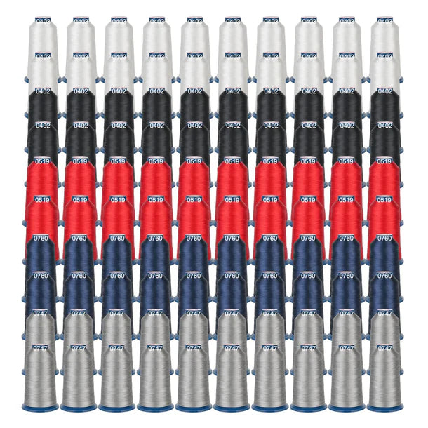 4000m*100rolls*5 colors Black White Red Grey Blue 108D/2 40wt  Polyester Thread