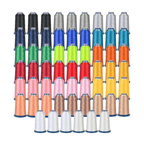 4000m*60rolls*20 hot colors Richword 108D/2 40wt Polyester Embroidery Thread