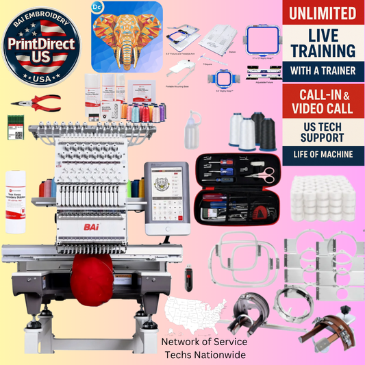 The (New) BAi Mirror, Wilcom Ultimate Embroidery Bundle, Wilcom Embroidery Studio Decorating Perpetual License 2026, Enhanced Starter Kit, Mighty Hoop Starter Kit with 11"x13" & 5.5", and shipping included or Pick Up!