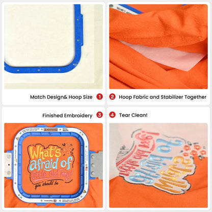 Tear Away Embroidery Machine Stabilizer Backing Sheet Package 2.0oz 9in*9in*100pcs