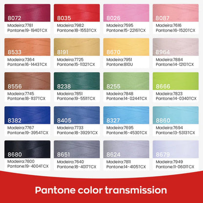 20 Individual Colors 2500m 120D/2 40wt Richword Selected Matte Embroidery Thread / Sewing Thread