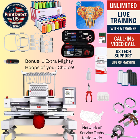 The (New) BAi Vision, Wilcom Embroidery Bundle, Wilcom Embroidery Studio Decorating Annual Subscription License 2026, 100 Spool Thread Kit,  and shipping included or Pick Up!
