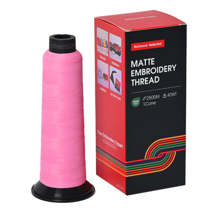 20 Individual Colors 2500m 120D/2 40wt Richword Selected Matte Embroidery Thread / Sewing Thread