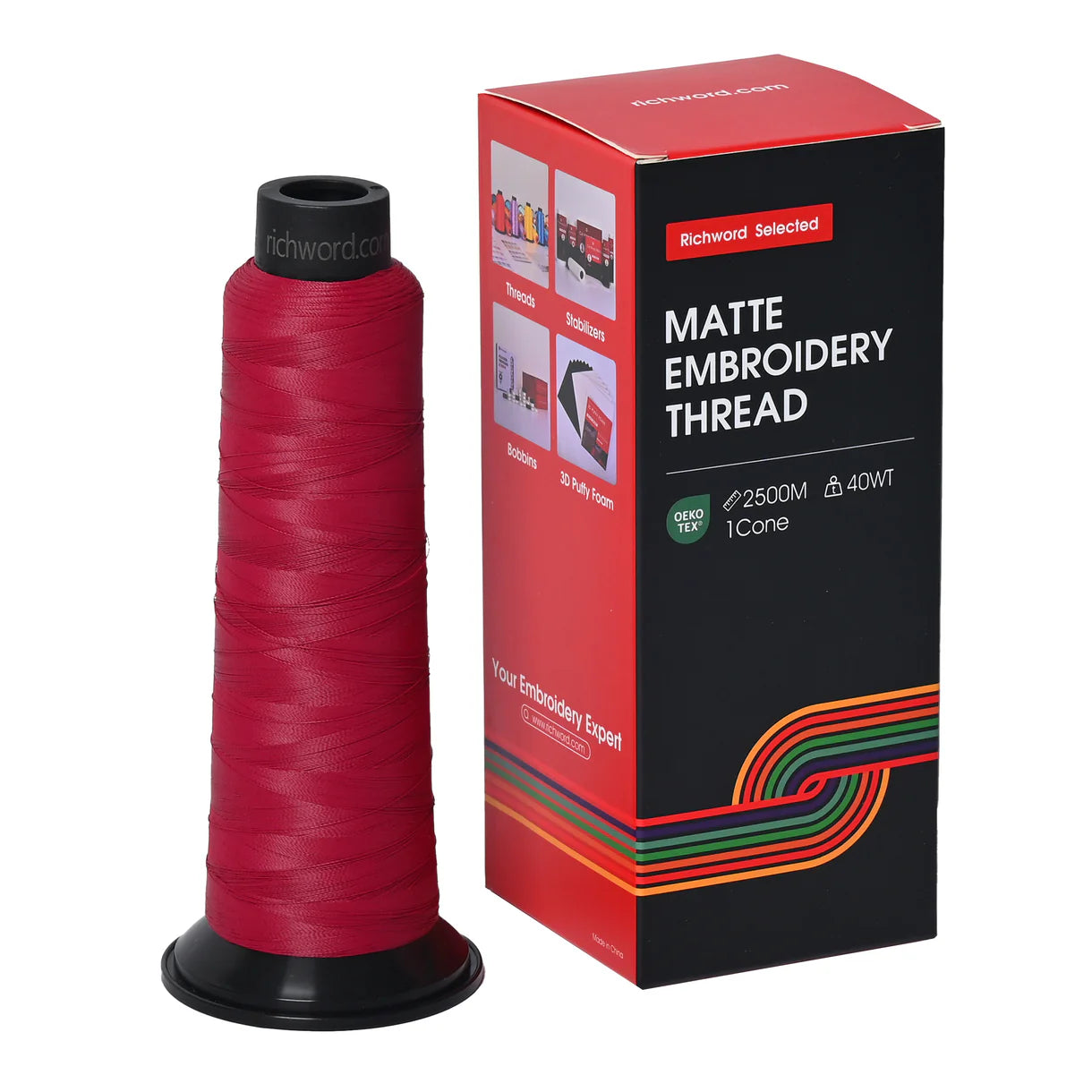 20 Individual Colors 2500m 120D/2 40wt Richword Selected Matte Embroidery Thread / Sewing Thread
