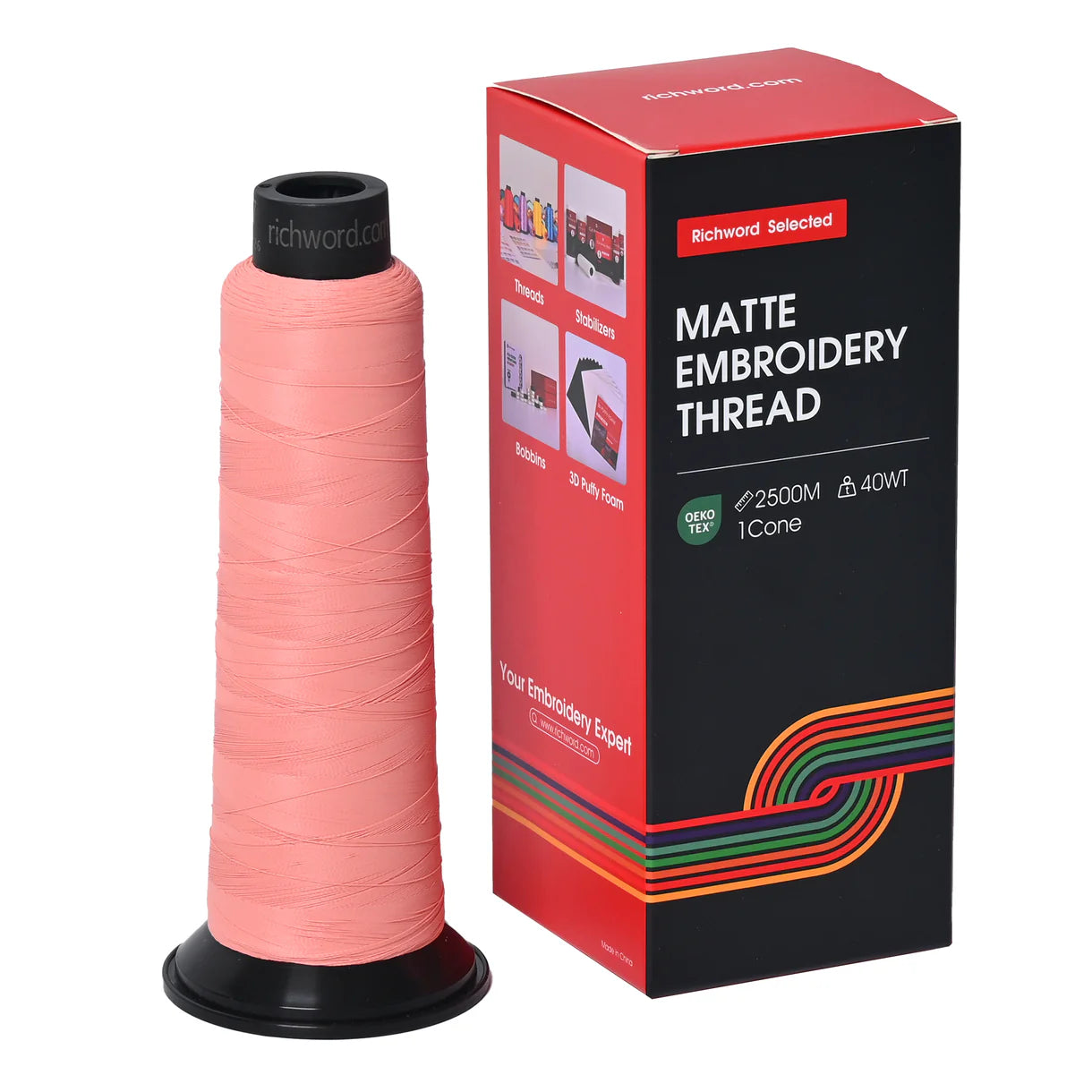 20 Individual Colors 2500m 120D/2 40wt Richword Selected Matte Embroidery Thread / Sewing Thread