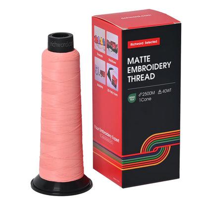 20 Individual Colors 2500m 120D/2 40wt Richword Selected Matte Embroidery Thread / Sewing Thread