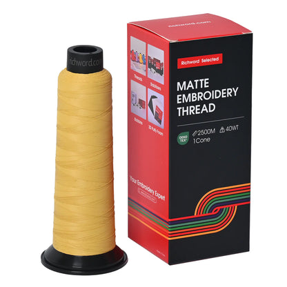 20 Individual Colors 2500m 120D/2 40wt Richword Selected Matte Embroidery Thread / Sewing Thread