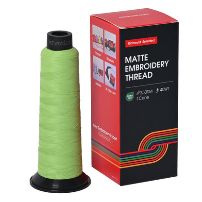 20 Individual Colors 2500m 120D/2 40wt Richword Selected Matte Embroidery Thread / Sewing Thread