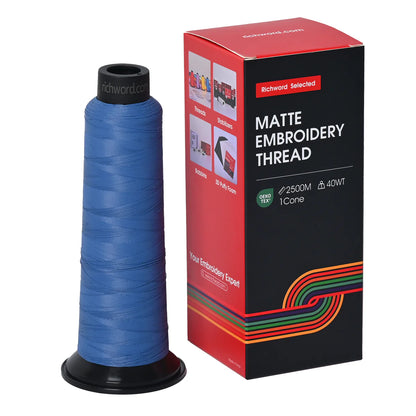 20 Individual Colors 2500m 120D/2 40wt Richword Selected Matte Embroidery Thread / Sewing Thread