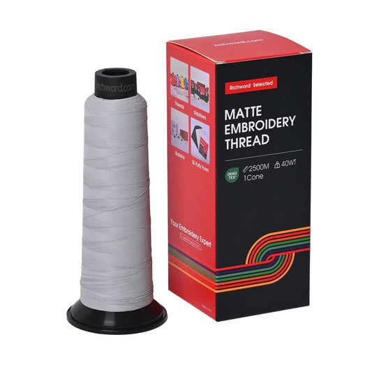 20 Individual Colors 2500m 120D/2 40wt Richword Selected Matte Embroidery Thread / Sewing Thread