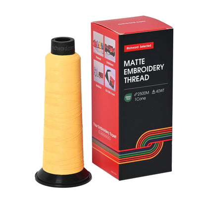 20 Individual Colors 2500m 120D/2 40wt Richword Selected Matte Embroidery Thread / Sewing Thread