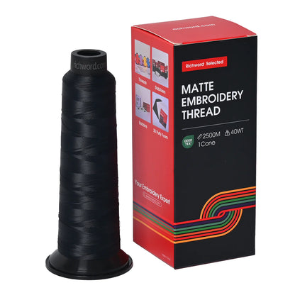 20 Individual Colors 2500m 120D/2 40wt Richword Selected Matte Embroidery Thread / Sewing Thread