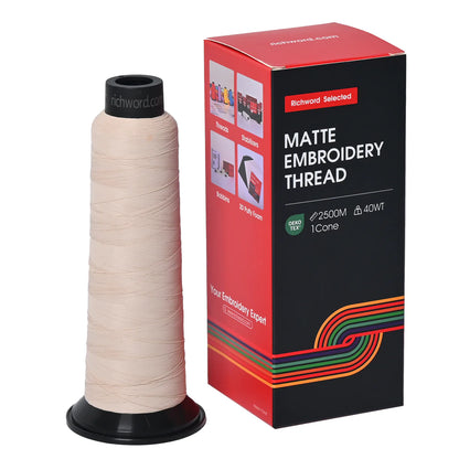 20 Individual Colors 2500m 120D/2 40wt Richword Selected Matte Embroidery Thread / Sewing Thread