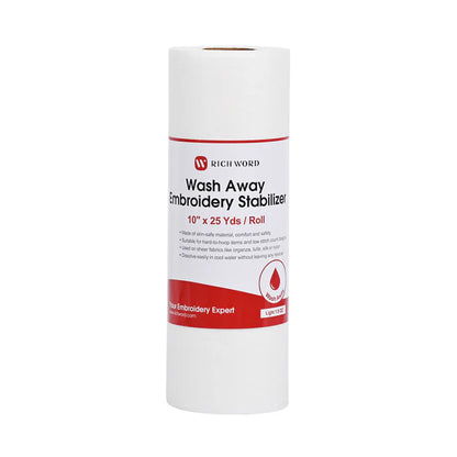 Wash Away Embroidery Machine Stabilizer backing roll package 1.5 oz, 12in*25Yards