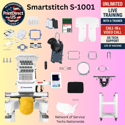 The Smartstitch S-1001, with Ultimate Embroidery Bundle, Embroidery Starter Kit, and shipping included or Pick Up! (Copy)