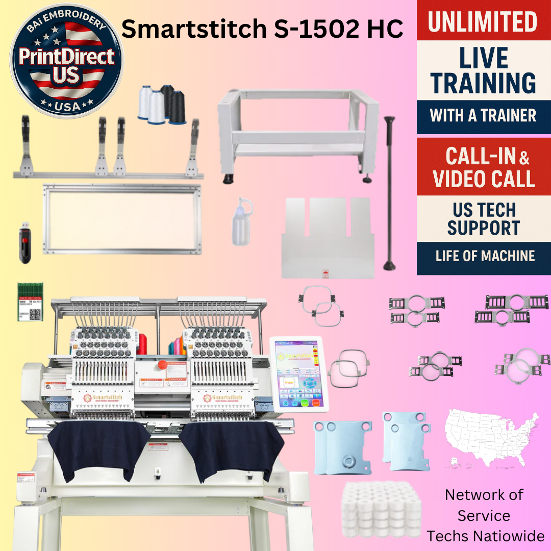 The Smartstitch S-1502 HC, Embroidery Starter Kit, Shipping Included or Pick Up Standard Package