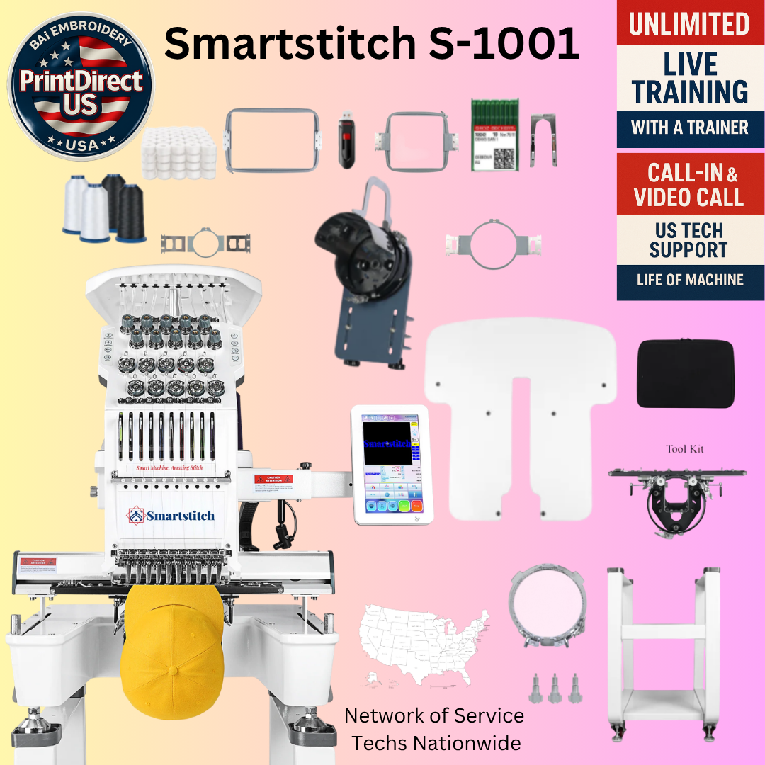 The Smartstitch S-1001,  Embroidery Starter Kit, and shipping included or Pick Up!