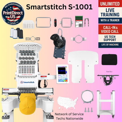 The Smartstitch S-1001,  Embroidery Starter Kit, and shipping included or Pick Up!