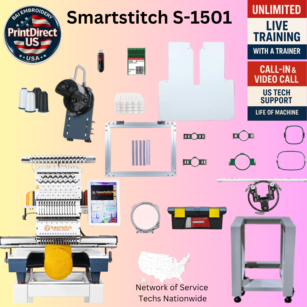 The Smartstitch S-1501, Embroidery Starter Kit, Shipping Included or Pick Up Standard Package (Copy)
