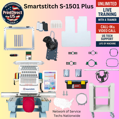 The Smartstitch S-1501 Plus, Embroidery Starter Kit,, Shipping Included or Pick Up Standard Package